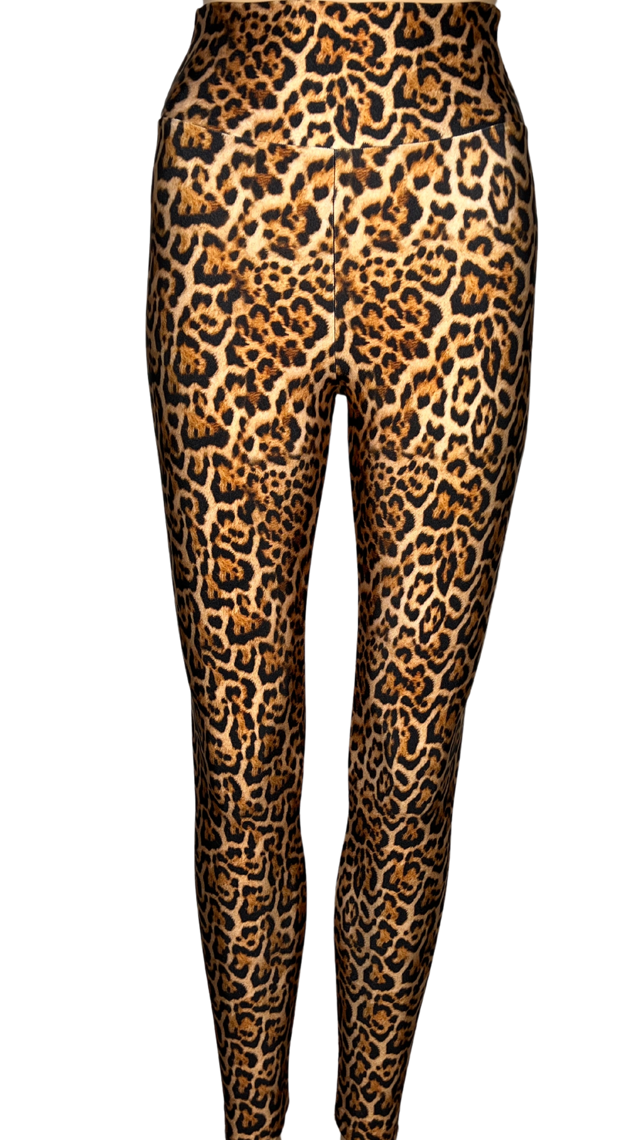 Snow Jaguar Gold Stripe Highwaist Leggings